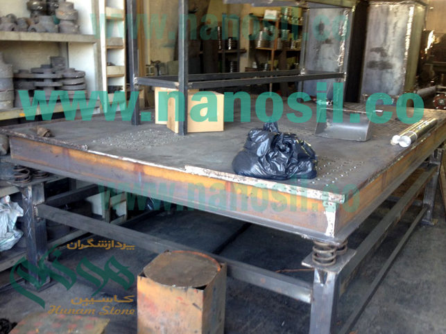 میز ویبره سنگ مصنوعی: میز ویبره 2*3 تولید سنگ مصنوعی سمنت پلاست