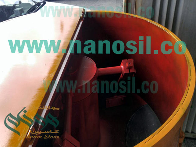 Mixer for producing dye tile adhesive and powder tile adhesive for pan